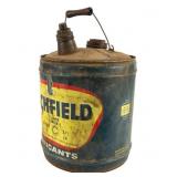 Vintage Richfield Five Gallon SAE 30 Oil Can