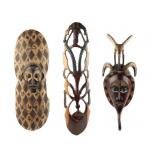 Lot of 3 Decorative African Wood Carvings