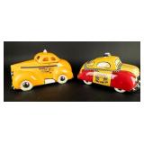 Lot Of 2 Vintage Large Taxi Car Cookie Jars