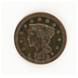 Coin 1856 Braided Hair Cent-AU BN