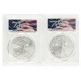 Coin (2) American Silver Eagles 2021-W & S PCGS