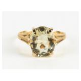 Jewelry 14kt Yellow Gold Green Stone Ring