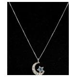 Jewelry Sterling Silver Star Sapphire Necklace