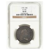 Coin 1795 Flowing Hair Half Dollar NGC XF45