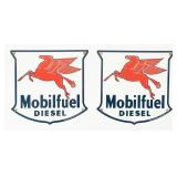 Lot of 2 Mobilfuel Diesel Gas Pump Shields