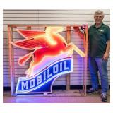 Large Mobil Oil Neon Sign In Crate