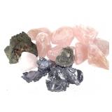 Rose Quartz, Millerite, Molybdenite & Chalcedony
