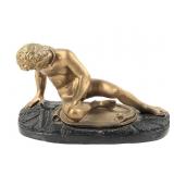 Dying Gaul Painted Plaster Statuette