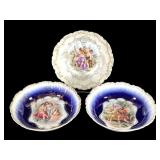 3 Royal Bavarian China Picture Bowls Classical Thm