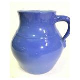 8.5" H Blue Stoneware Pitcher