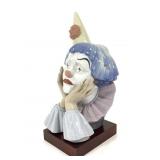 Lladro 05129  Porclain Clown w Cone Hat 1990