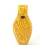 Cased Swirled Art Glass Vase Lavorazione Murano