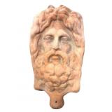 Terracotta Wall Hung Planter w Male Face 1 of 2