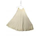 Vtg. Full length Cream White Taffeta A-Line Skirt