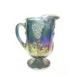 Carnival Blue Grapes Pedestal Pitcher