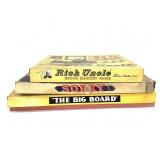 3 Board Games - Rich Uncle, The Big Board, Sorry!