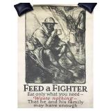 WW1 Poster Feed a Fighter, Waste Nothing