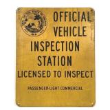 Double Sided Indiana Vehicle Inspection Sign