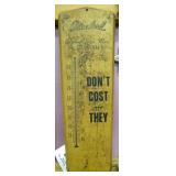 Vtg Metal Standard Sign Co. Thermometer