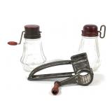 3 Nut Grinders, Grater Mouli, Federal Tool w Glass