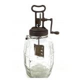 Barrel Glass Jar Butter Churn 20" H