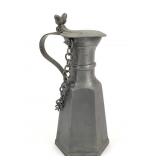 Hanging Pewter Peltro Lidded Pitcher, Ewer