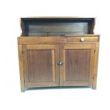 Wood Dry Sink w Drawer Over Cabinet & Recess