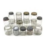 15 Kerr Clear Glass Canning, Fruit Jars Qt Pt +