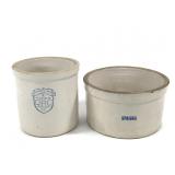 2 Stoneware Crocks / Jars Uhl Pottery, Spriggs