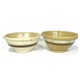 Antique Yellow Ware Pottery Bowl & More