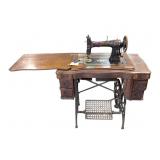 Antique White Family Sewing Machine