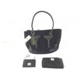 NWT Black Lauren Ralph Lauren Handbag Purse +