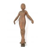 Painted Iron Female Nude Lamp Finial