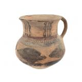 Tibetan Polychrome Neolithic Earthenware Vessel