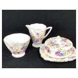 4 Pcs Royal Stafford June Roses, Chintz Ware