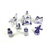 Vtg Hand Painted Delft Blue & Other Ceramics