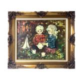 Orig Taylor Mercer Painting in Ornate Frame