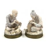 2 Lenwile Ardalt Japan Bisque Porcelain Figures