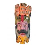 Mexican Wood with Plaster Painted Mask