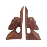 Hand Carved African Bookends