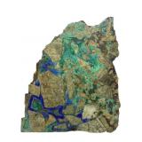 2 Lb 1 Oz Malachite &Azurite Veins in Matrix