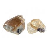 2 Speciments - Fluorite & Calcite - TW 1lb 4oz