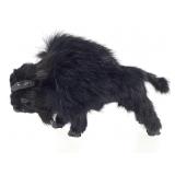 Fur Covered Buffalo Figurine 6.5" L