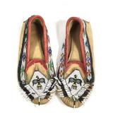 N.A. Hand Crafted Beaded Leather Moccasins