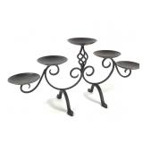 Iron 5 Pillar Candle Holder Centerpiece, Mantle