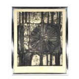 Edward Bartram, Temple Signed Etching, Framed