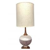 MCM Ceramic & Walnut Table Lamp c1960-70