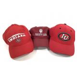 3 Indiana University Sports Branded Caps / Hats