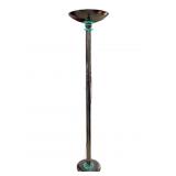 72" Post Modern Glass & Metal Torchiere