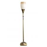 Rembrandt Brass Floor Lamp w Frosted Shade